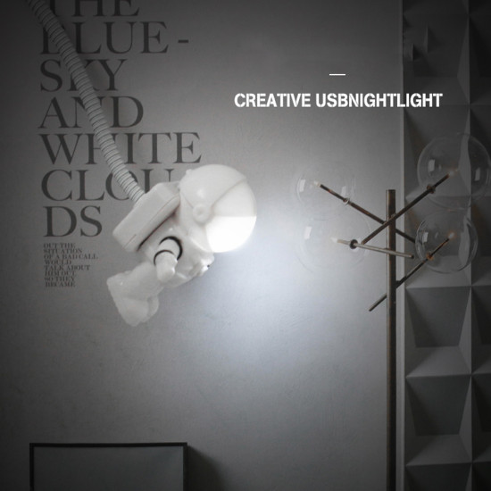 USB Night Light LED Astronaut Lamp Desk Lamp Flexible LED Nightlight 