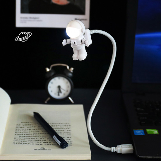 USB Night Light LED Astronaut Lamp Desk Lamp Flexible LED Nightlight 