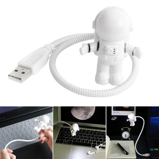 USB Night Light LED Astronaut Lamp Desk Lamp Flexible LED Nightlight 