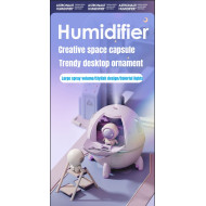 Space Capsule Air Humidifier USB Ultrasonic Cool Mist Aromatherapy Water Diffuser with Led Light Astronaut Humidificador