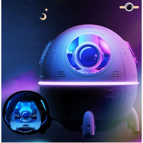 Space Capsule Air Humidifier USB Ultrasonic Cool Mist Aromatherapy Water Diffuser with Led Light Astronaut Humidificador