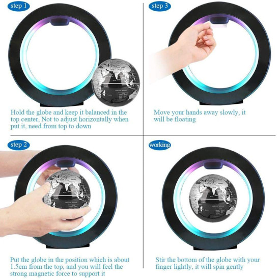 LED World Map Magnetic Floating Globe levitating Night lamp Novelty Light For Home Decoration LED World Map Magnetic Floating Globe levitating Night lamp Novelty Light For Home Decoration
