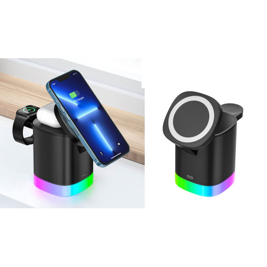 Wireless Charging Stand RGB Backlight 3 In 1 For IPhone Wireless Charging Stand RGB Backlight 3 In 1 For IPhone