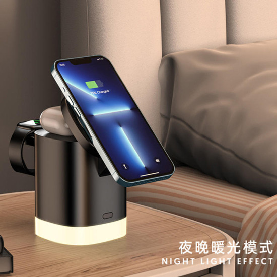 Wireless Charging Stand RGB Backlight 3 In 1 For IPhone Wireless Charging Stand RGB Backlight 3 In 1 For IPhone