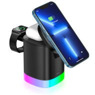 Wireless Charging Stand RGB Backlight 3 In 1 For IPhone