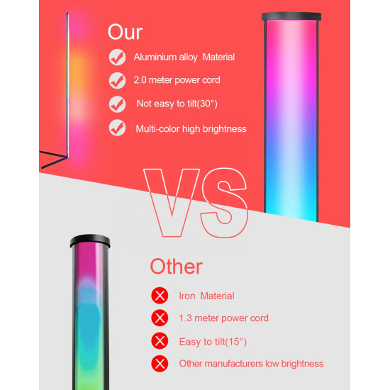 Remote Control Decorative Tripod Nordic Modern CCT Color Change Corner Led Rgb Floor Standing Lamp For Living Room Remote Control Decorative Tripod Nordic Modern CCT Color Change Corner Led Rgb Floor Standing Lamp For Living Room