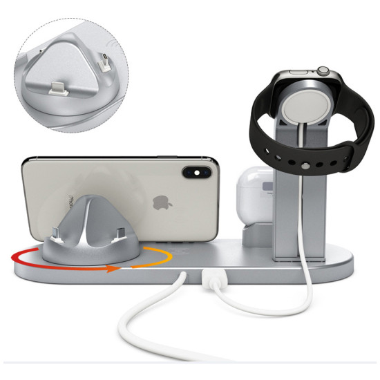 Top Selling Products 2023 Tabletop Fast Charging 6 In 1 Rotate Holder Universal Wireless Charger For Phone Smart Watch Earphones Top Selling Products 2023 Tabletop Fast Charging 6 In 1 Rotate Holder Universal Wireless Charger For Phone Smart Watch Earphones