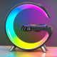 Bedside Table Lamp, Wireless Charger, Alarm Clock, Speaker, and RGB Night Light Charging Station Bedside Table Lamp, Wireless Charger, Alarm Clock, Speaker, and RGB Night Light Charging Station