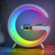 Bedside Table Lamp, Wireless Charger, Alarm Clock, Speaker, and RGB Night Light Charging Station Bedside Table Lamp, Wireless Charger, Alarm Clock, Speaker, and RGB Night Light Charging Station