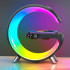  Bedside Table Lamp, Wireless Charger, Alarm Clock, Speaker, and RGB Night Light Charging Station 