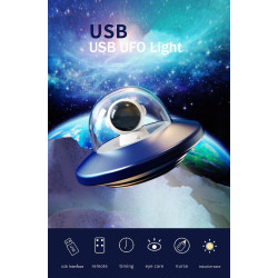 USB Night Light LED UFO Lamp Desk Lamp Flexible LED Nightlight DC5V 3W Reading Table Light Space Man Decoration Lamp For Laptop