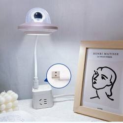 USB Night Light LED UFO Lamp Desk Lamp Flexible LED Nightlight DC5V 3W Reading Table Light Space Man Decoration Lamp For Laptop